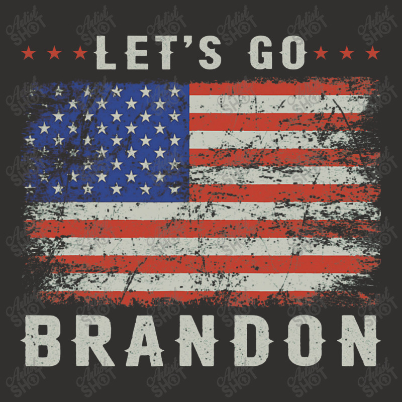 Let’s Go Brandon Funny Vintage American Flag Champion Hoodie | Artistshot