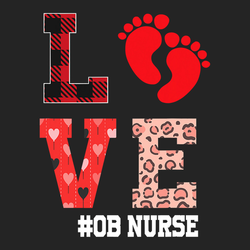 Ob Nurse Valentines Day Delivery Labor T Shirt 3/4 Sleeve Shirt by longduong89 | Artistshot