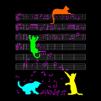 Cute Cat Kitty Music Notes Diversity Musician Clef T Shirt Men's 3/4 Sleeve Pajama Set | Artistshot