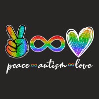 Peace Autism Love Infinity Symbol Autism Awareness T Shirt Ladies Fitted T-shirt | Artistshot