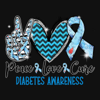 Diabetes Diabetic Peace Love Cure Blue Ribbon 5 Diabetes Awareness Iphone 13 Case | Artistshot