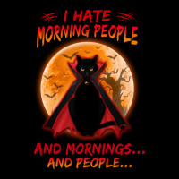 Cat I Hate Morning People Moon Black Cat Legging | Artistshot