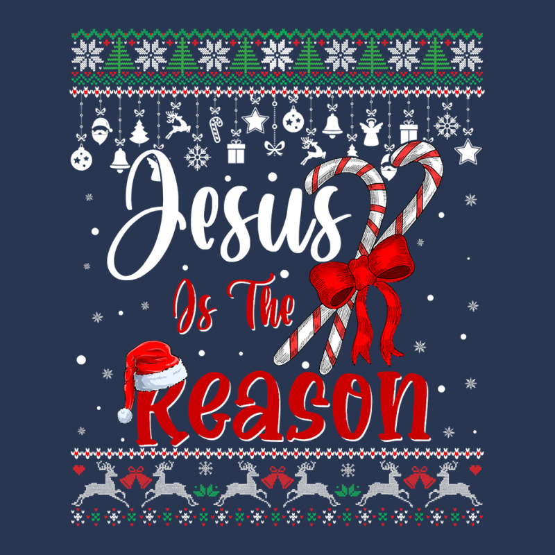 Jesus Christ Christian Jesus Christian Jesus Is The Reason Candy Cane Ladies Denim Jacket by circularflap | Artistshot