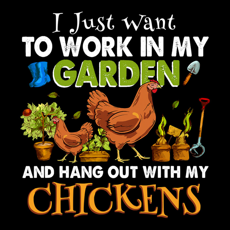 Chicken Chick I Just Want To Work In My Garden And Hangout With My Chi V-Neck Tee by circularflap | Artistshot