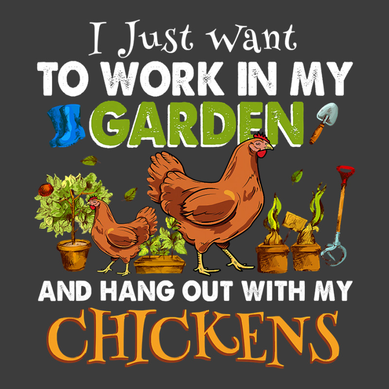 Chicken Chick I Just Want To Work In My Garden And Hangout With My Chi Men's Polo Shirt by circularflap | Artistshot