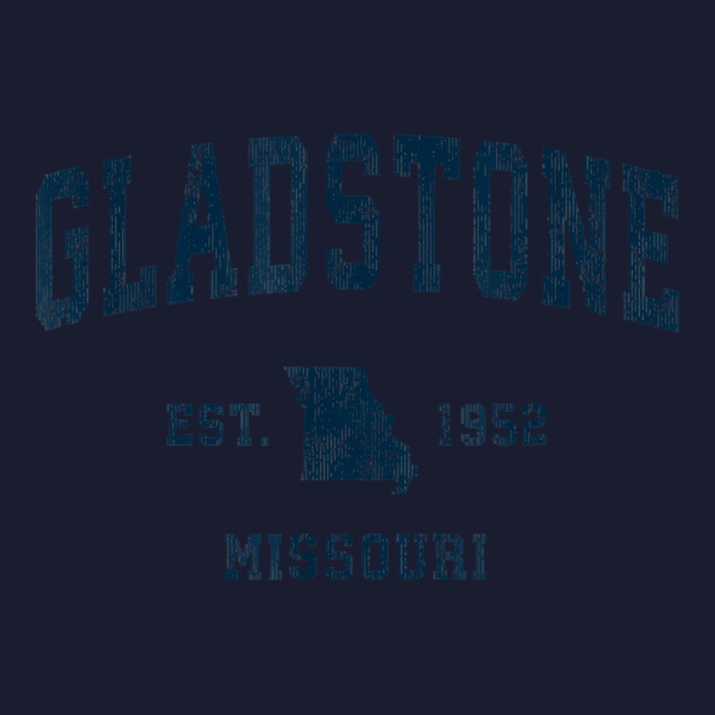 Gladstone Missouri Mo Vintage Sports Design Navy Print T Shirt Women's V-Neck T-Shirt by TappanSajan | Artistshot