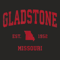 Gladstone Missouri Mo Vintage Sports Design Red Print T Shirt Ladies Fitted T-shirt | Artistshot