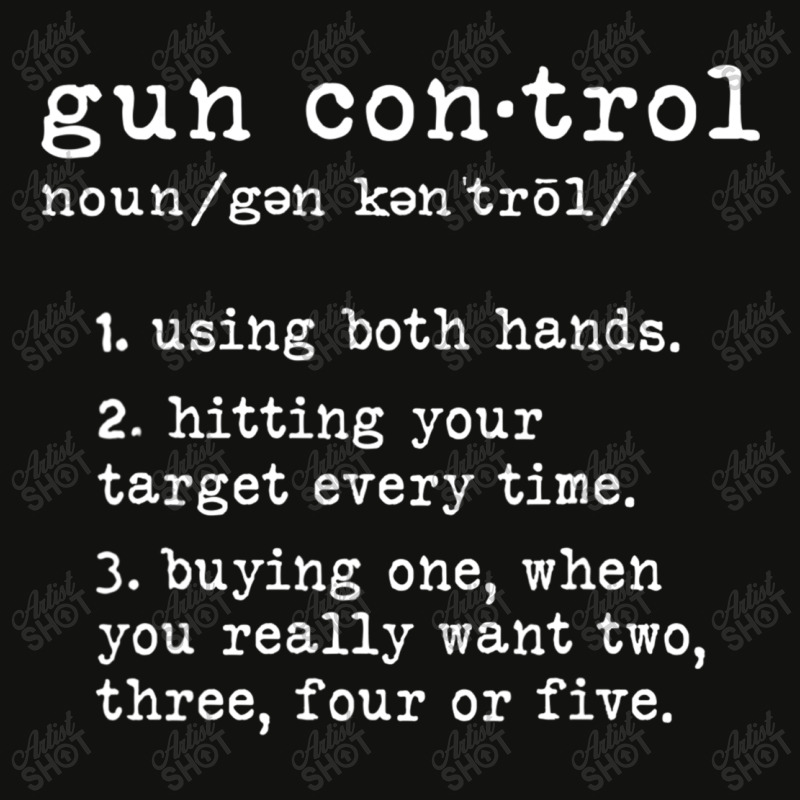 Gun Control Definition Funny Gun Owner Saying 2nd Amendment T Shirt Scorecard Crop Tee | Artistshot