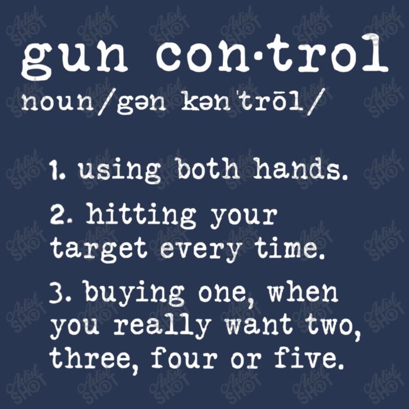 Gun Control Definition Funny Gun Owner Saying 2nd Amendment T Shirt Ladies Denim Jacket | Artistshot