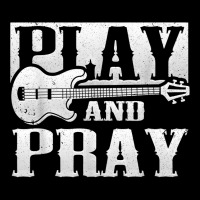 Musician Bass Guitar Player Christian Guitar Play And Pray T Shirt Baby Bibs | Artistshot