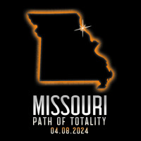 Map Of Missouri Path Of Totality 4.8.24 Total Solar Eclipse T Shirt Legging | Artistshot