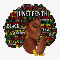 Juneteenth Melanin Black Women Natural Hair Afro Word Art T Shirt Ladies Fitted T-shirt | Artistshot