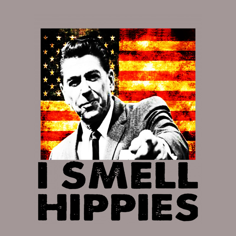 I Smell Hippies   Funny Ronald Reagan Conservative Vintage Hoodie by mirazjason | Artistshot