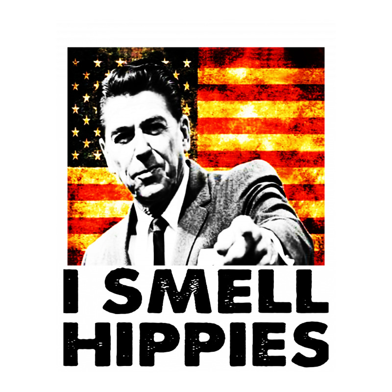 I Smell Hippies   Funny Ronald Reagan Conservative Long Sleeve Shirts by mirazjason | Artistshot