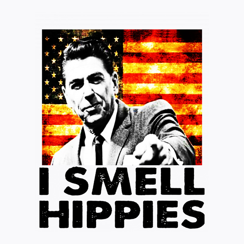 I Smell Hippies   Funny Ronald Reagan Conservative T-Shirt by mirazjason | Artistshot