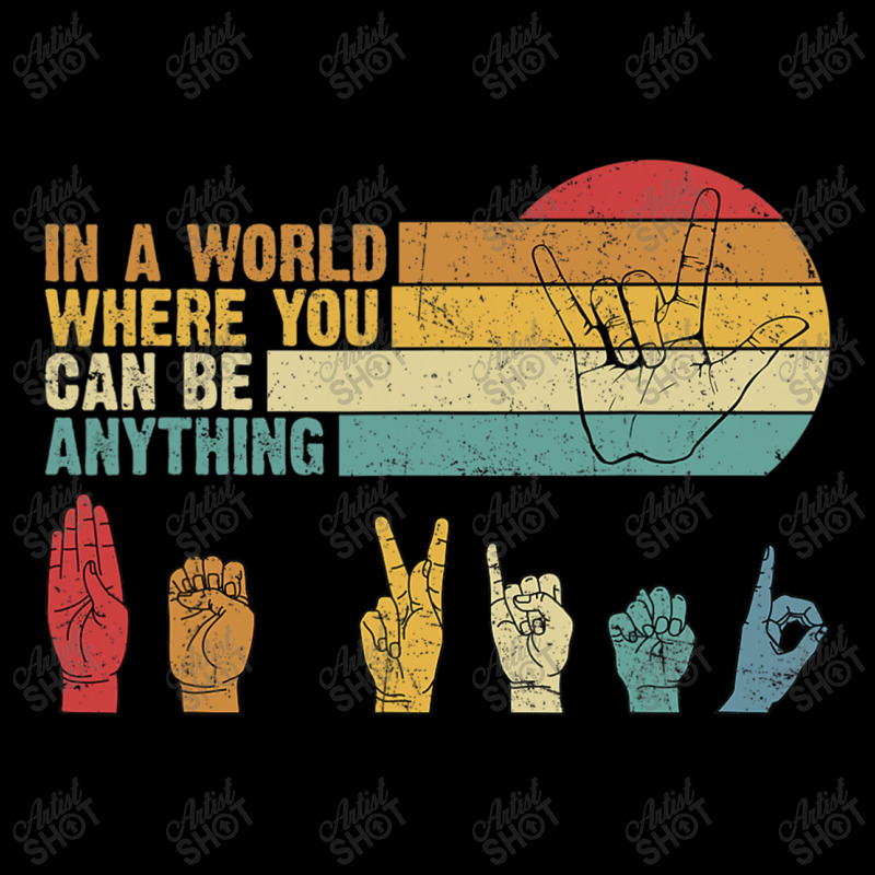 In The World Where You Can Be Anything Be Kind Sign Language T Shirt Pocket T-Shirt by ryan2204 | Artistshot