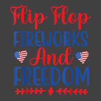 Flip Flops Fireworks And Freedom American Flag 4th Of July T Shirt Vintage T-shirt | Artistshot