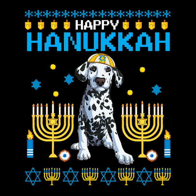 Dalmatian Funny Dog Chanukah Jewish Ugly Hanukkah Sweater Pajama 108 D Long Sleeve Shirts | Artistshot