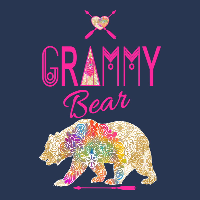 Bear Grammy Bear Tribal Mandala Family Vacationcamping Design 565 Pola Ladies Denim Jacket by circularflap | Artistshot