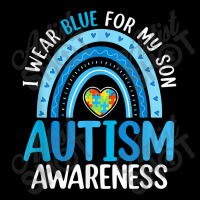 Rainbow I Wear Blue For My Son Autism Awareness V-neck Tee | Artistshot