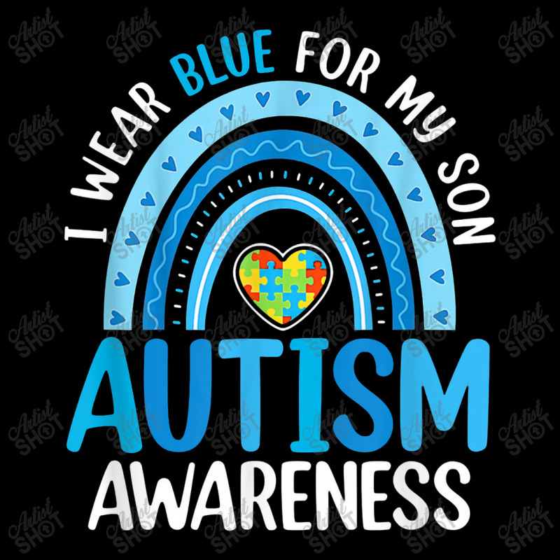 Rainbow I Wear Blue For My Son Autism Awareness Zipper Hoodie | Artistshot