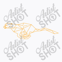 Jumping Cheetah Geometric Line Illustration T-shirt | Artistshot