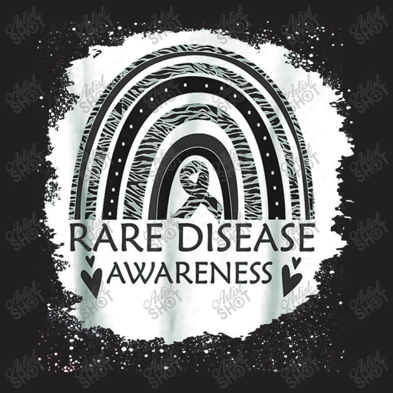 Rare Disease Awareness Bleached Rainbow Zebra Ribbon Men T-shirt | Artistshot