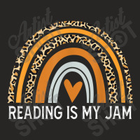 Read Teacher Rainbow Leopard Reading Is My Jam Ladies Fitted T-shirt | Artistshot