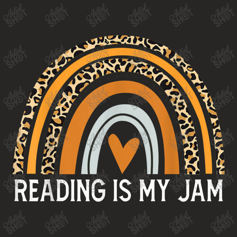 Read Teacher Rainbow Leopard Reading Is My Jam Ladies Fitted T-Shirt by jabaludden | Artistshot