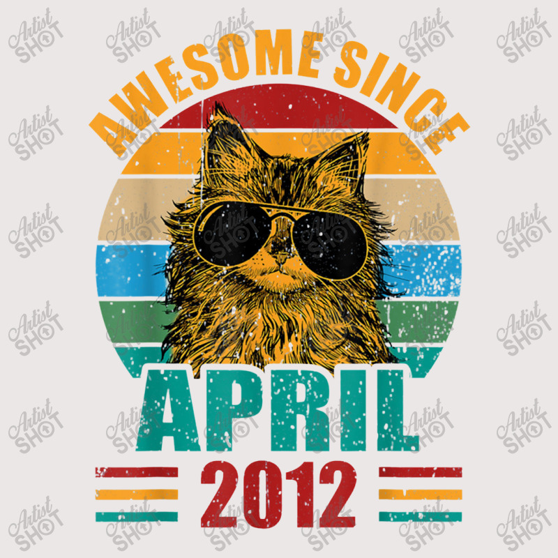 Retro Awesome Since April 2012 10th Birthday 10 Years Old Pocket T-shirt | Artistshot