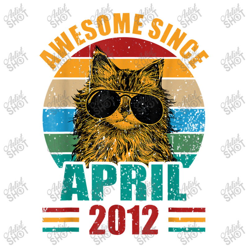 Retro Awesome Since April 2012 10th Birthday 10 Years Old Long Sleeve Shirts | Artistshot