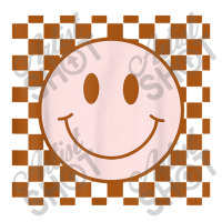 Retro Happy Face Smiley Face Checkered Pattern Trendy V-neck Tee | Artistshot