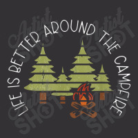 Retro Life Is Better Around The Campfire Camp Graphic Vintage Short | Artistshot