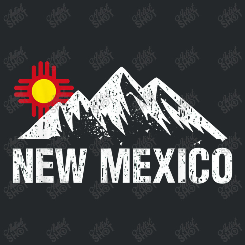 Retro Vintage Sunset Mountain New Mexico Crewneck Sweatshirt | Artistshot