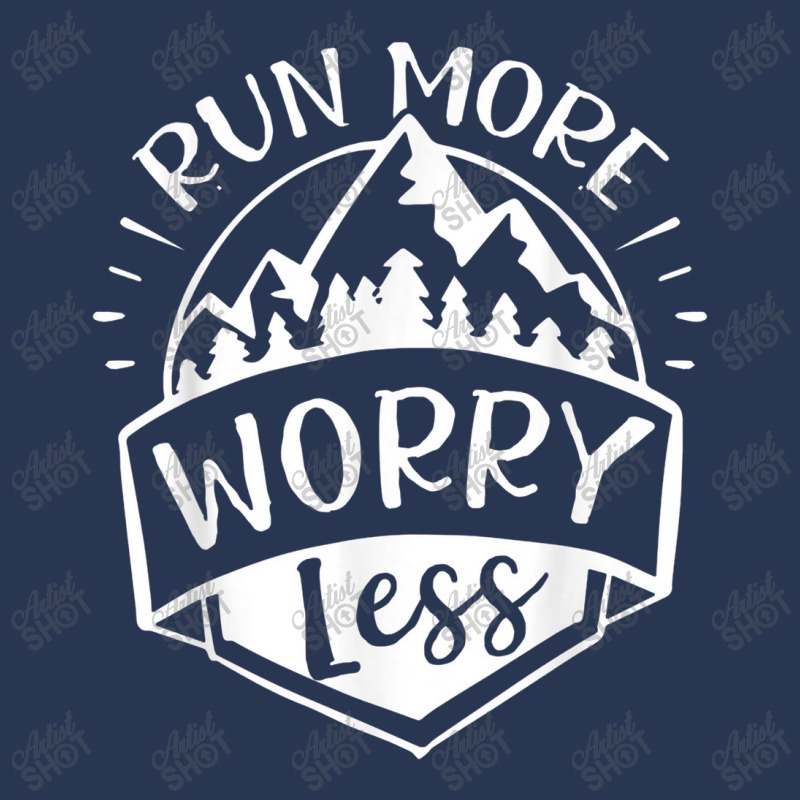 Run More Worry Less Camp And Travel Gift Men Denim Jacket | Artistshot