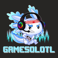 Axolotl Gaming Boy Gamesolotl Gamer Axolotl Playing Video Games 91 Ladies Fitted T-shirt | Artistshot