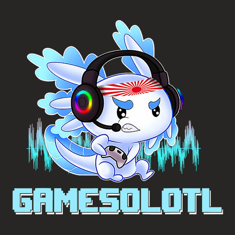 Axolotl Gaming Boy Gamesolotl Gamer Axolotl Playing Video Games 91 Ladies Fitted T-Shirt by circularflap | Artistshot