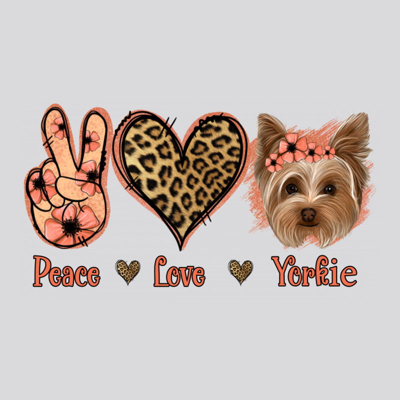 Peace Love Yorkie Design Women's Triblend Scoop T-shirt by Apollo | Artistshot