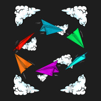 Cool Kids Colorful Paper Plane  Funny Origami Airplane Gift T Shirt Classic T-shirt | Artistshot