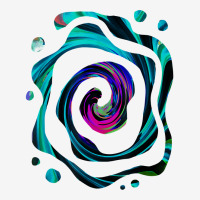 Dramatic Black, Aqua And Magenta Abstract Retro Twirl T Shirt Baby Bibs | Artistshot