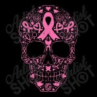 Sugar Skull Pink Ribbon Calavera Breast Cancer Awareness Cropped Hoodie | Artistshot