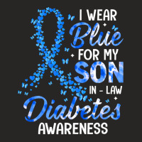 Diabetes Diabetic I Wear Blue For Son In Law Diabetes Awareness Family Ladies Fitted T-shirt | Artistshot