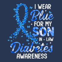 Diabetes Diabetic I Wear Blue For Son In Law Diabetes Awareness Family Ladies Denim Jacket | Artistshot