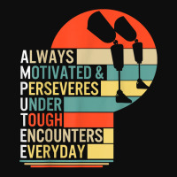 Amputee Always Motivated And Perseveres Leg Prosthetic Disab T Shirt Crop Top | Artistshot