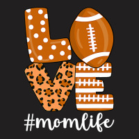 Football Love Football American Mom Life Player Leopard T-shirt | Artistshot