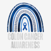 Colon Cancer Awareness Blue Ribbon And Rainbow Trending T Shirt Landscape Canvas Print | Artistshot