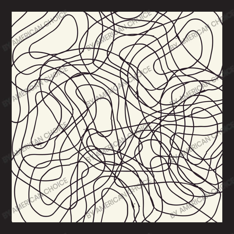 Abstract Doodle Lines Seamless Curve Pattern T-shirt | Artistshot