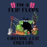 I'm A Flip Flops Gardening Cat Kinda Girl Gardener T Shirt Men Denim Jacket | Artistshot