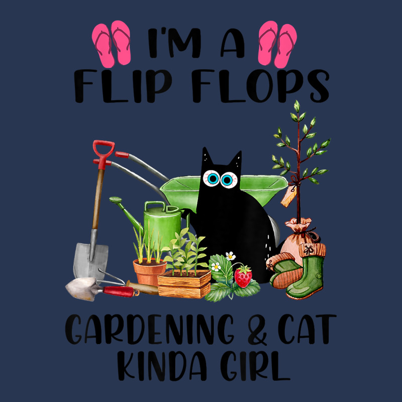 I'm A Flip Flops Gardening Cat Kinda Girl Gardener T Shirt Men Denim Jacket | Artistshot