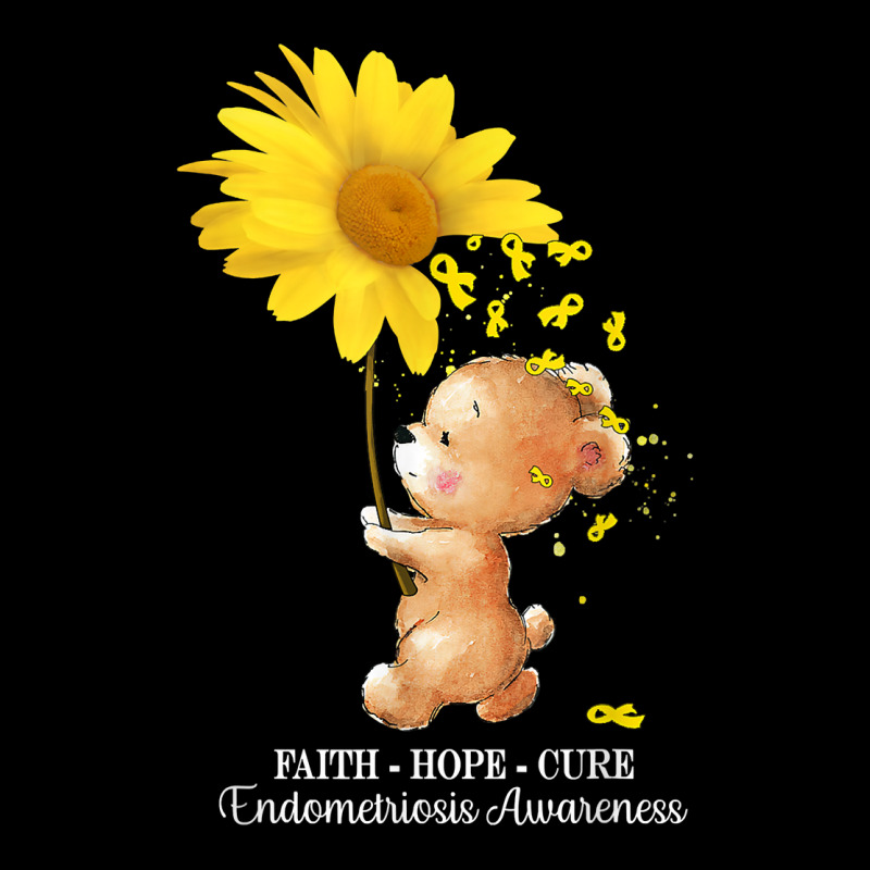 Faith Hope Cure Yellow Endometriosis Awareness T Shirt Youth Hoodie by ReagerAero | Artistshot